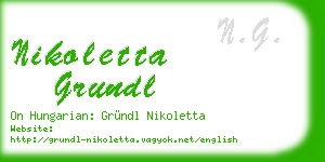 nikoletta grundl business card